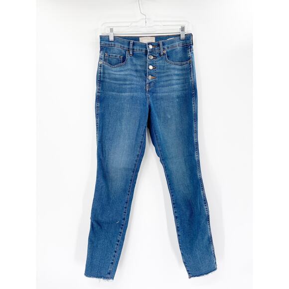 Everlane The Authentic Stretch Vintage High Rise Skinny Button Fly Denim Jeans - Picture 4 of 8